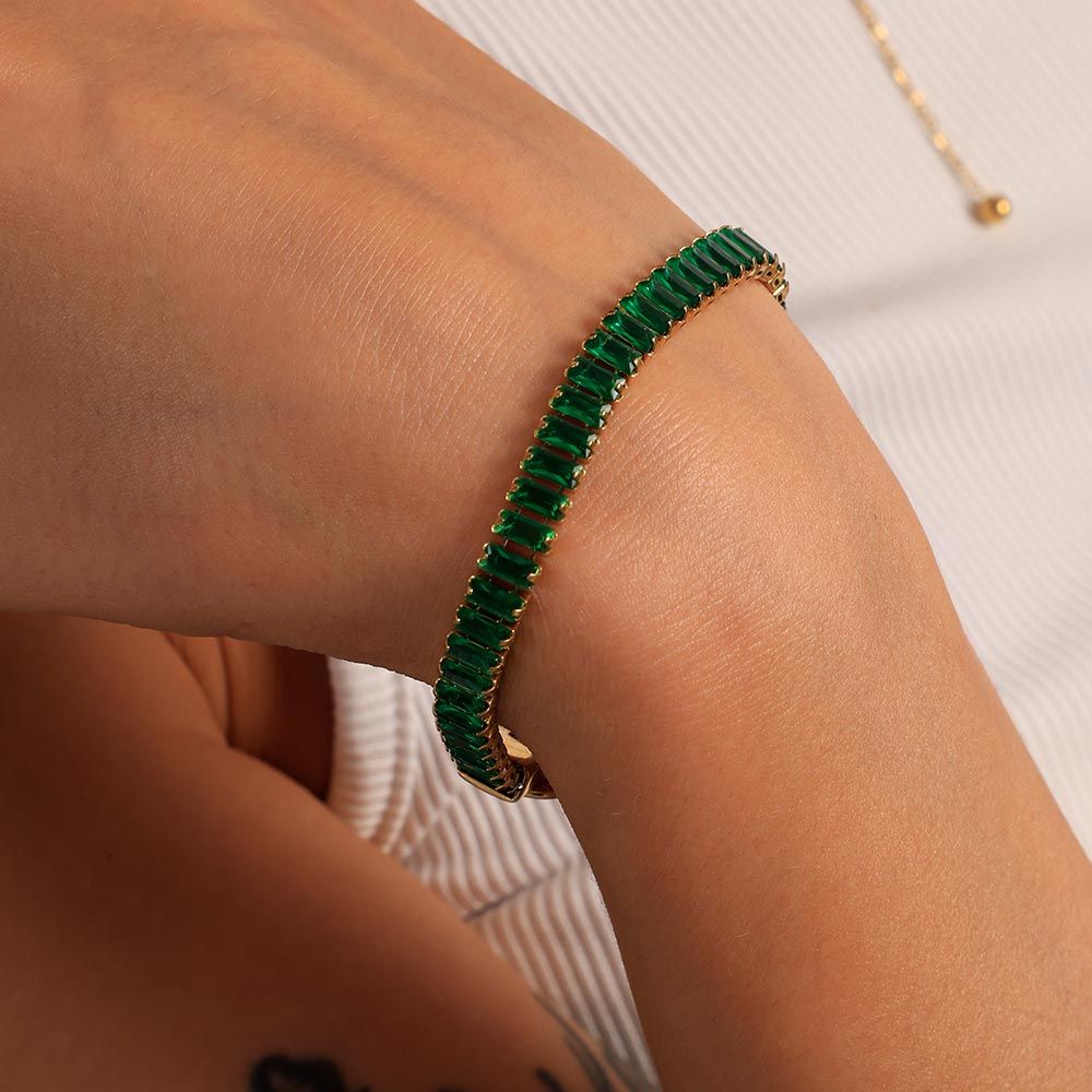 Cubic Zirconia Decor Bracelet