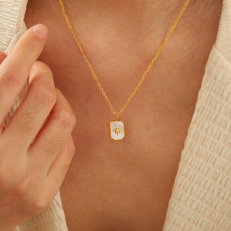 Mother of Pearl Star Necklace