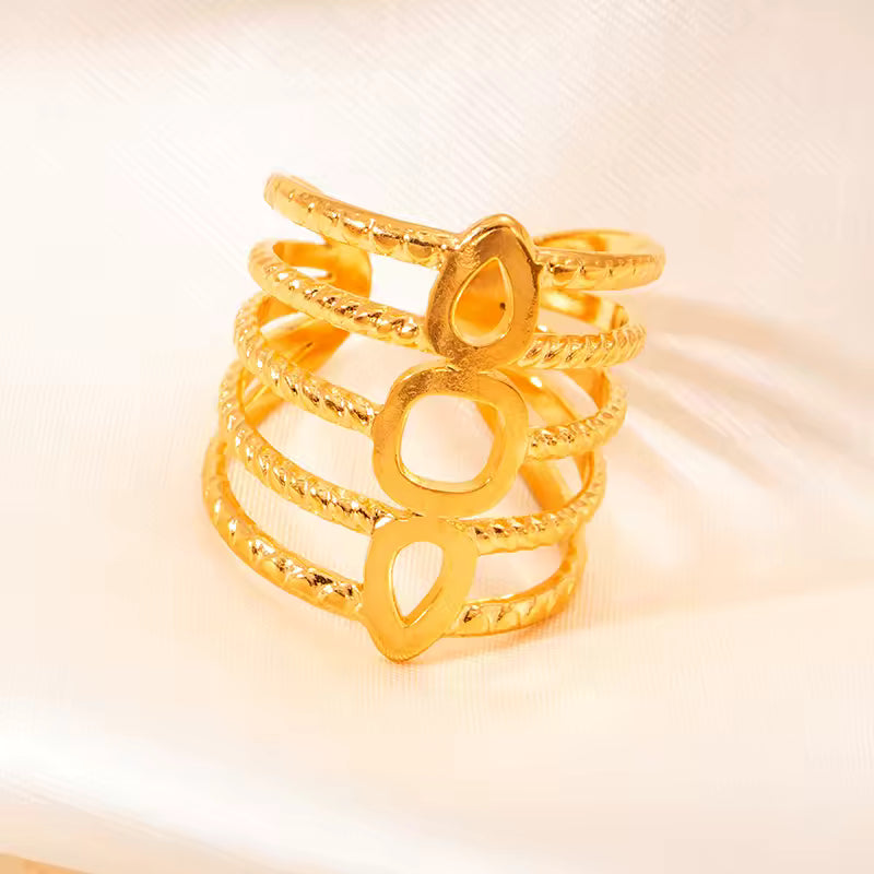 Stacked Gold Statement Ring
