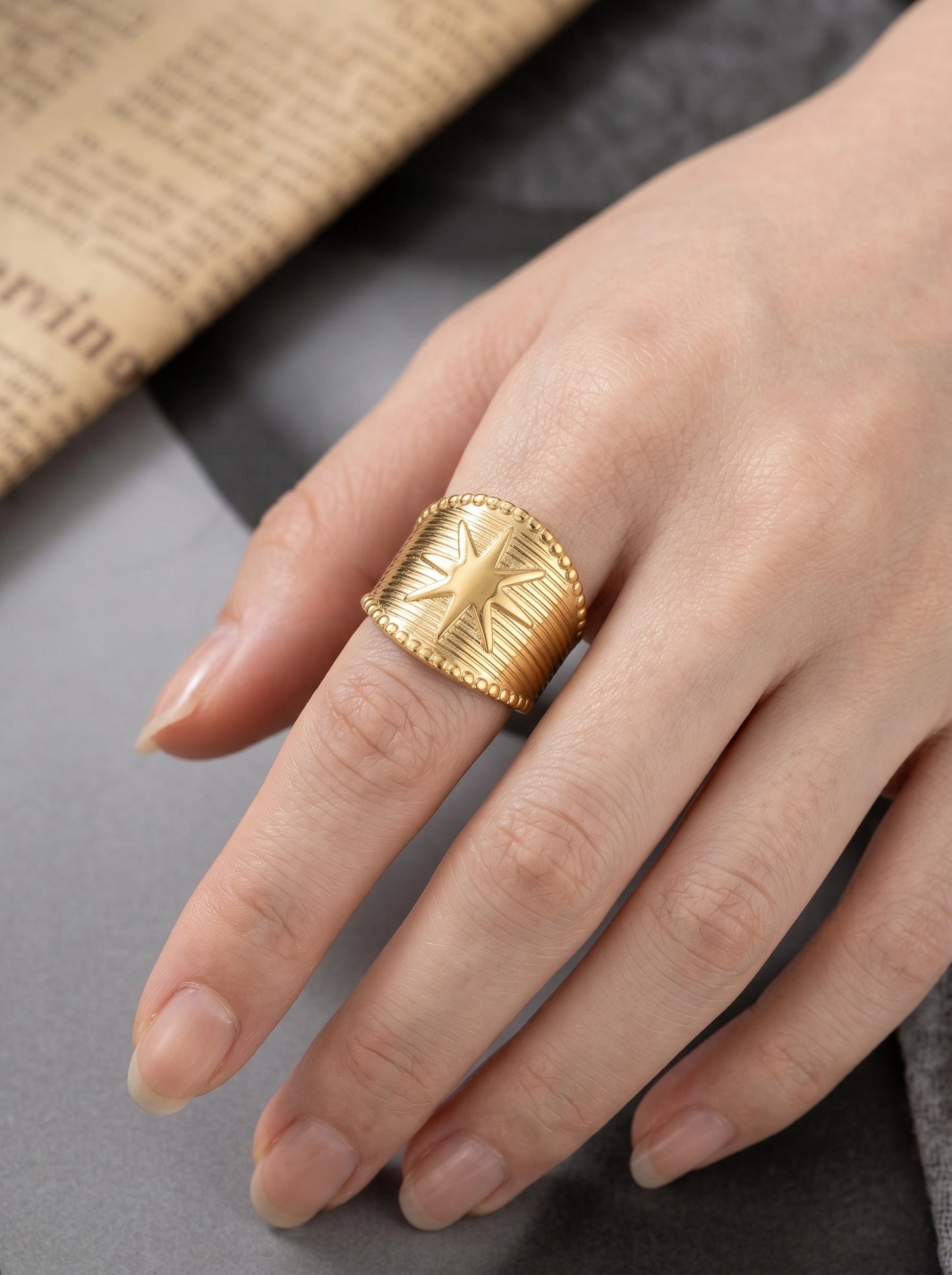 Anya Textured Ring