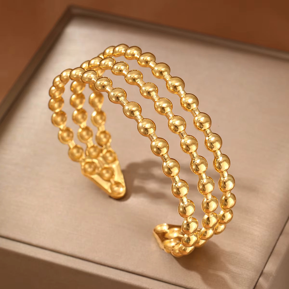 Triple-Layer Beaded Bracelet