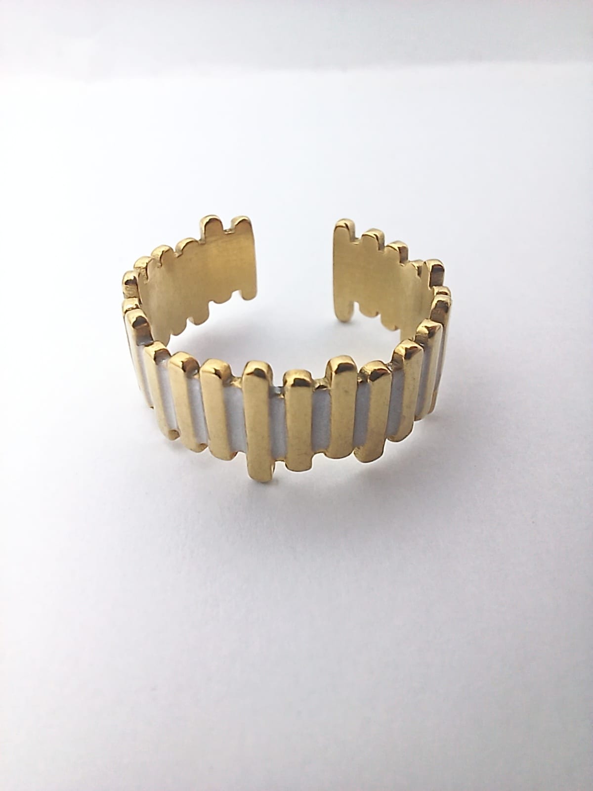 Vertical Striped Cuff Ring
