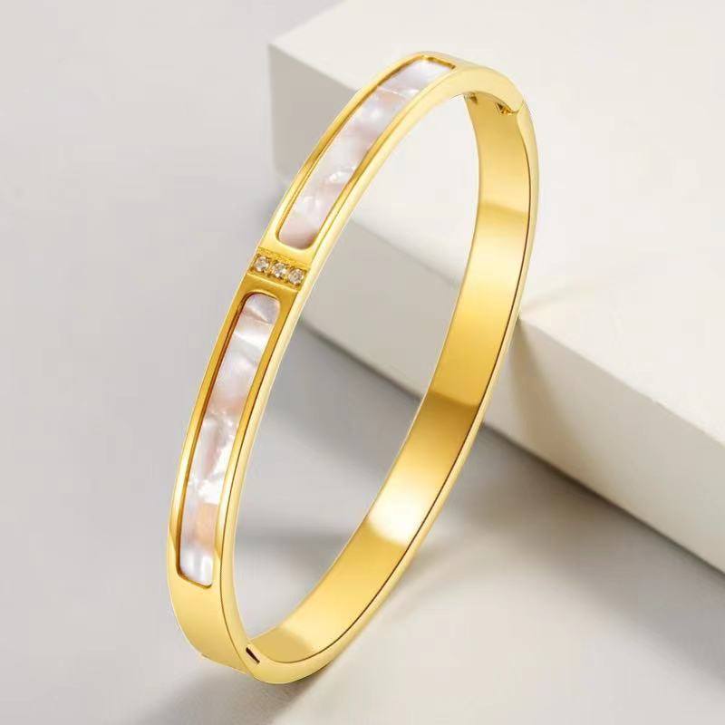 Mother Of Pearl Gold Bracelet