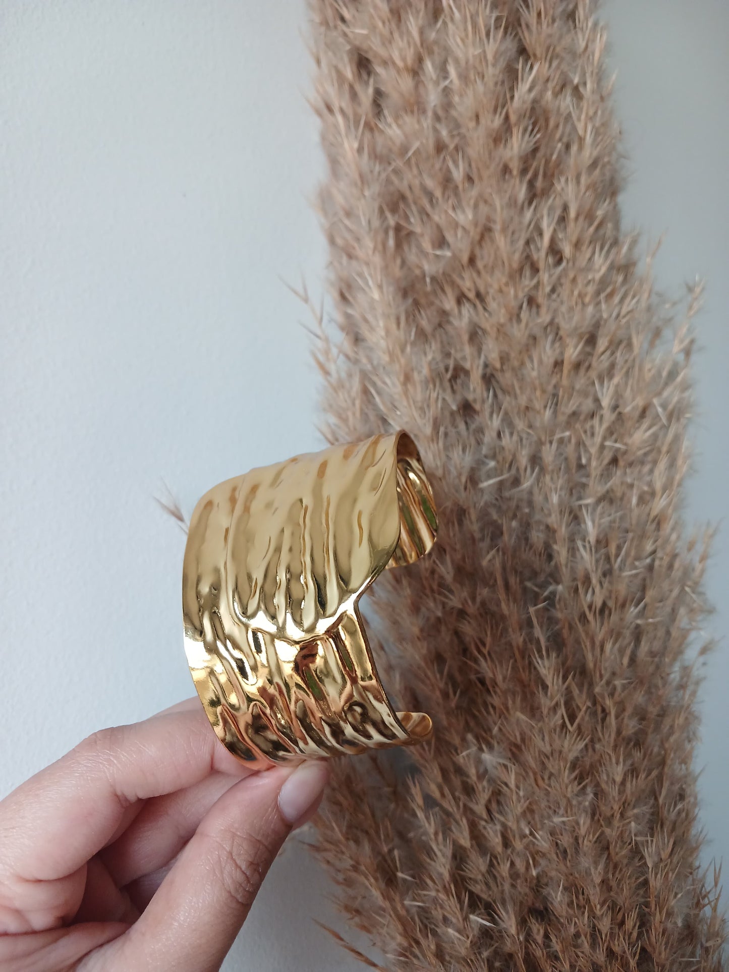 Crinkle-Effect Cuff Bracelet