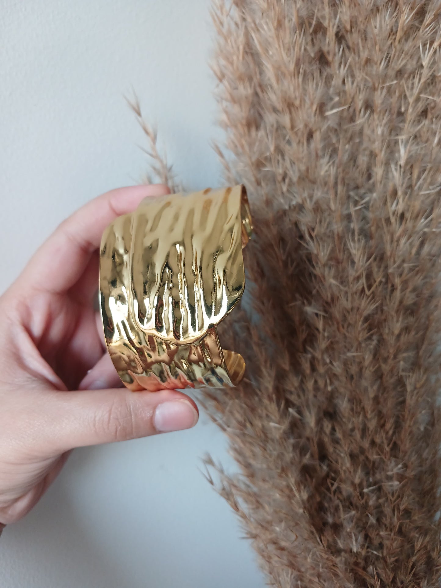 Crinkle-Effect Cuff Bracelet