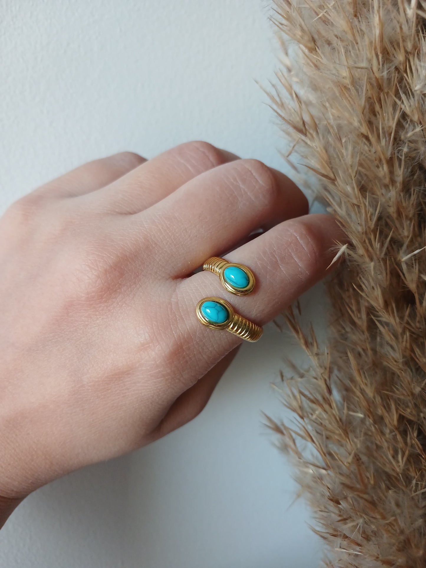 Blue Snake Head Ring