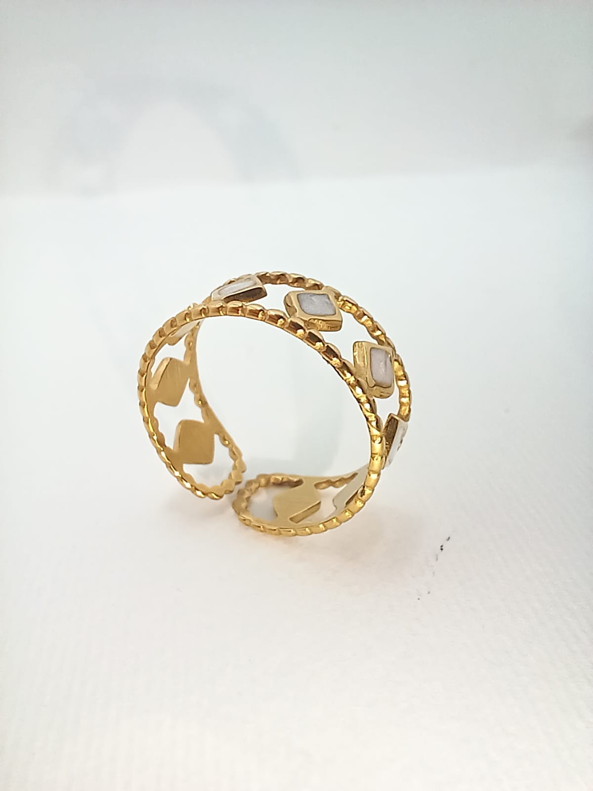 Rhombus Stoned Ring