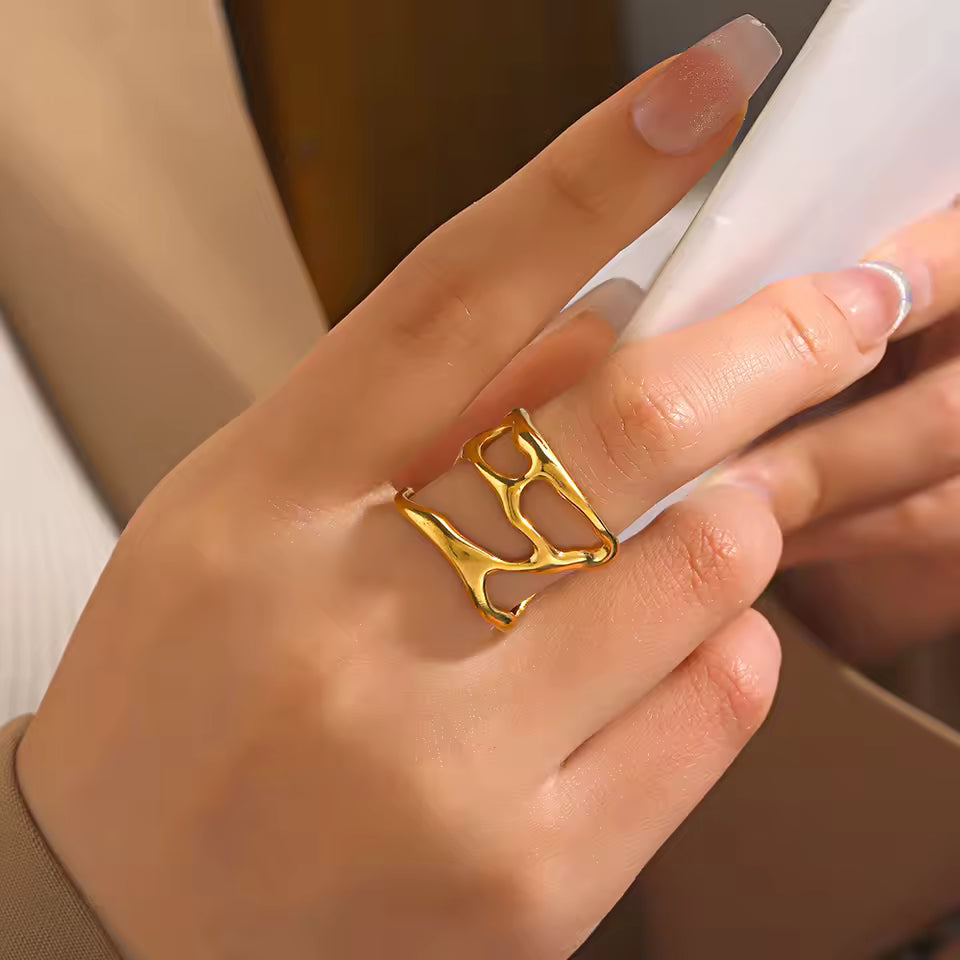 Abstract Openwork Ring