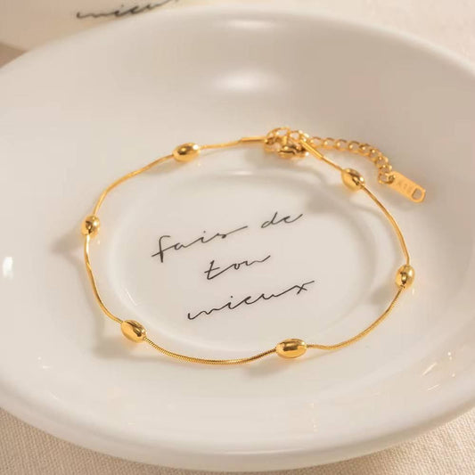 Dainty Gold Station Bracelet