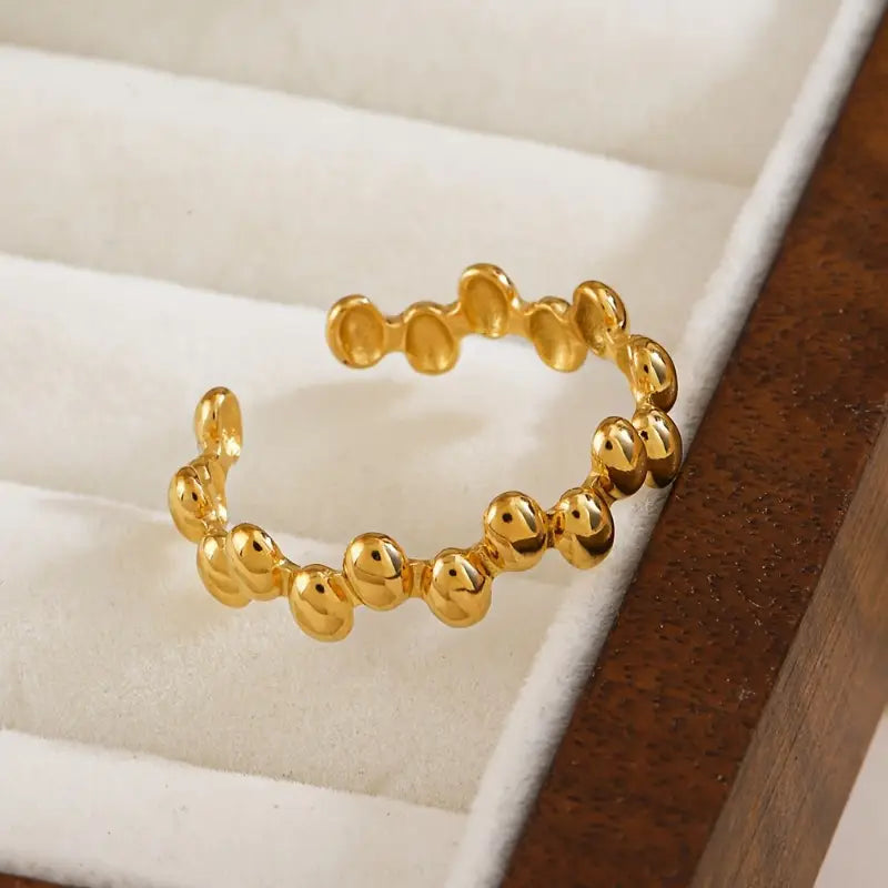 Geometric Oval Open Ring