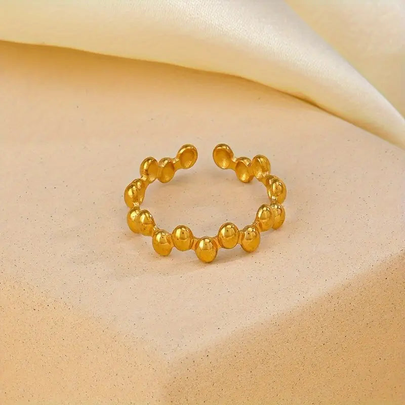Geometric Oval Open Ring