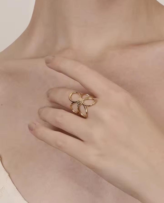 Filigree Floral Cocktail Ring