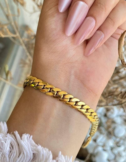 Flat Link Chain Bracelet