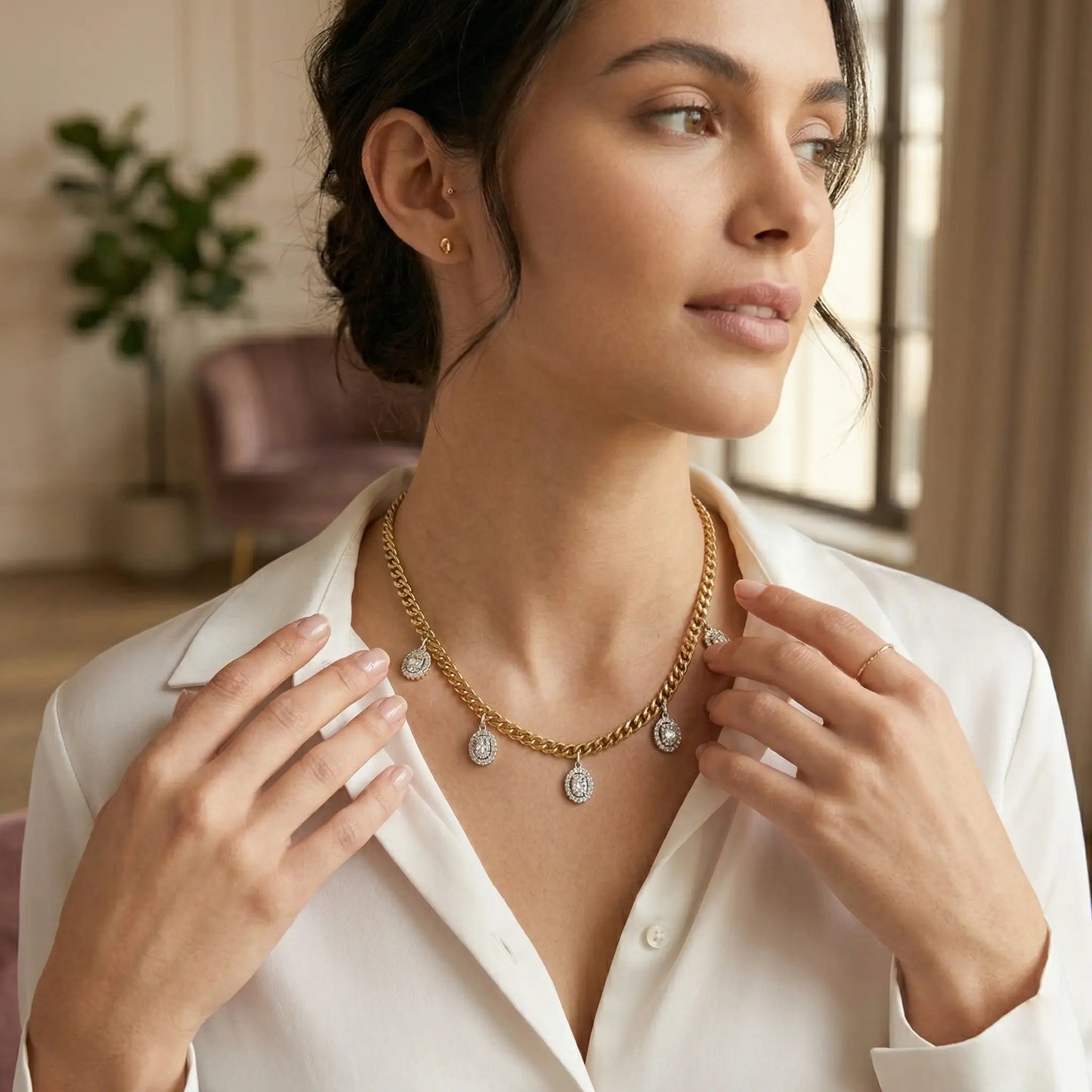 Luxe Drop Charm Necklace