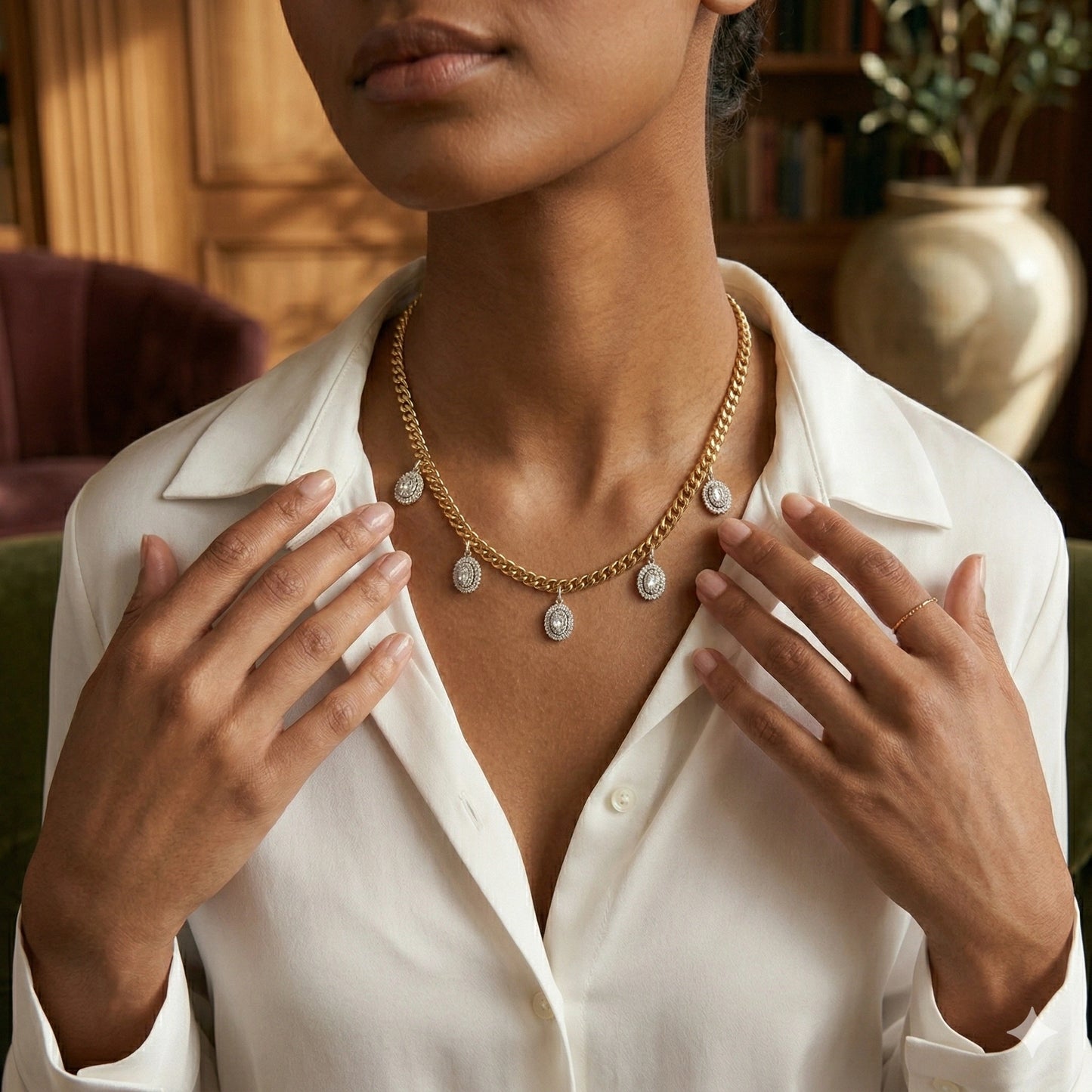 Luxe Drop Charm Necklace