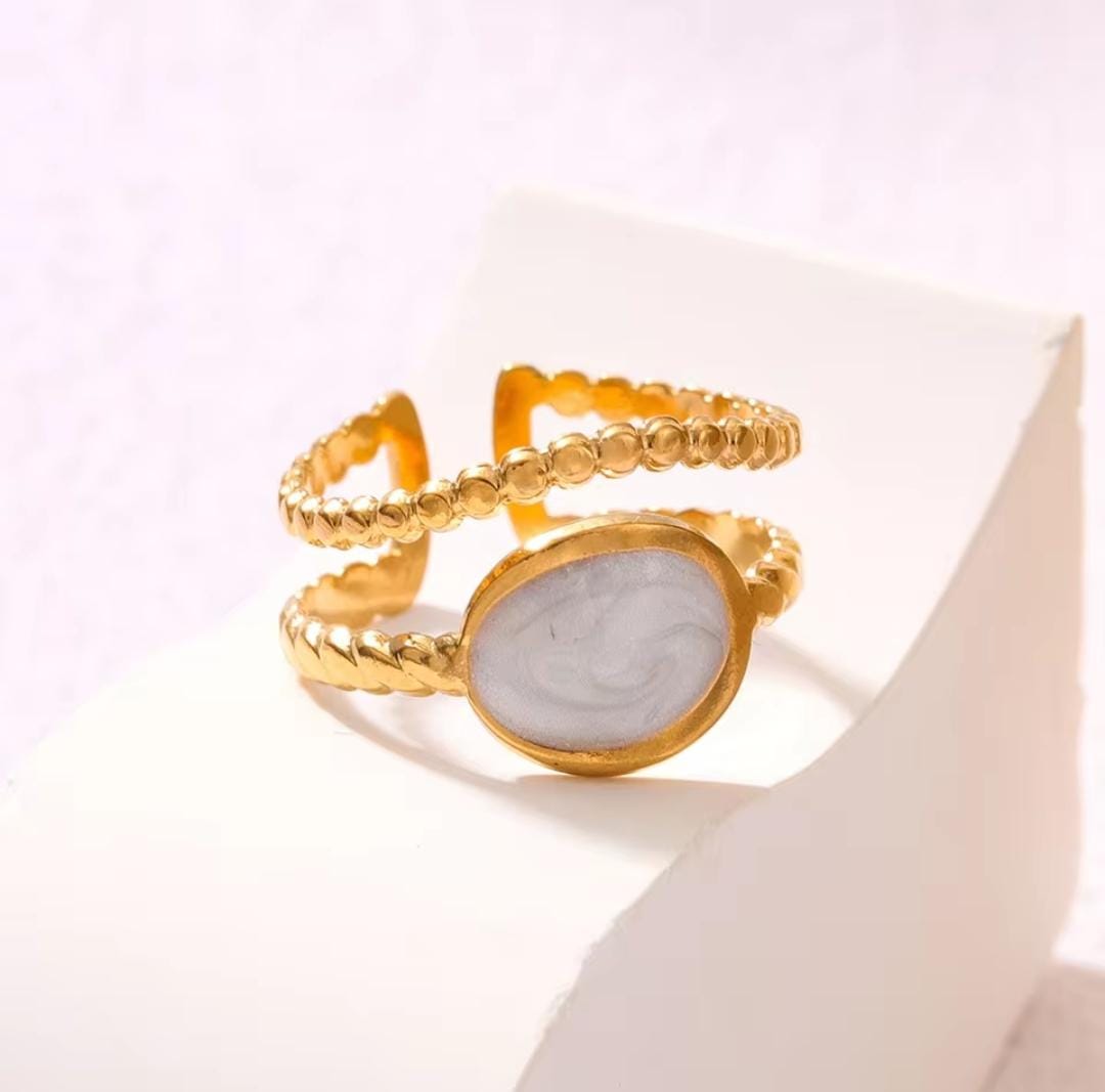 Multi-Row Wavy Cuff Ring