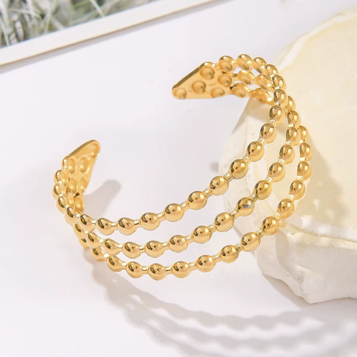 Triple-Layer Beaded Bracelet