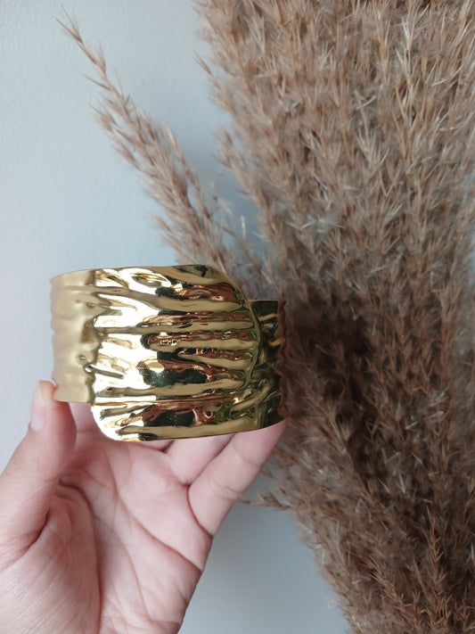 Crinkle-Effect Cuff Bracelet