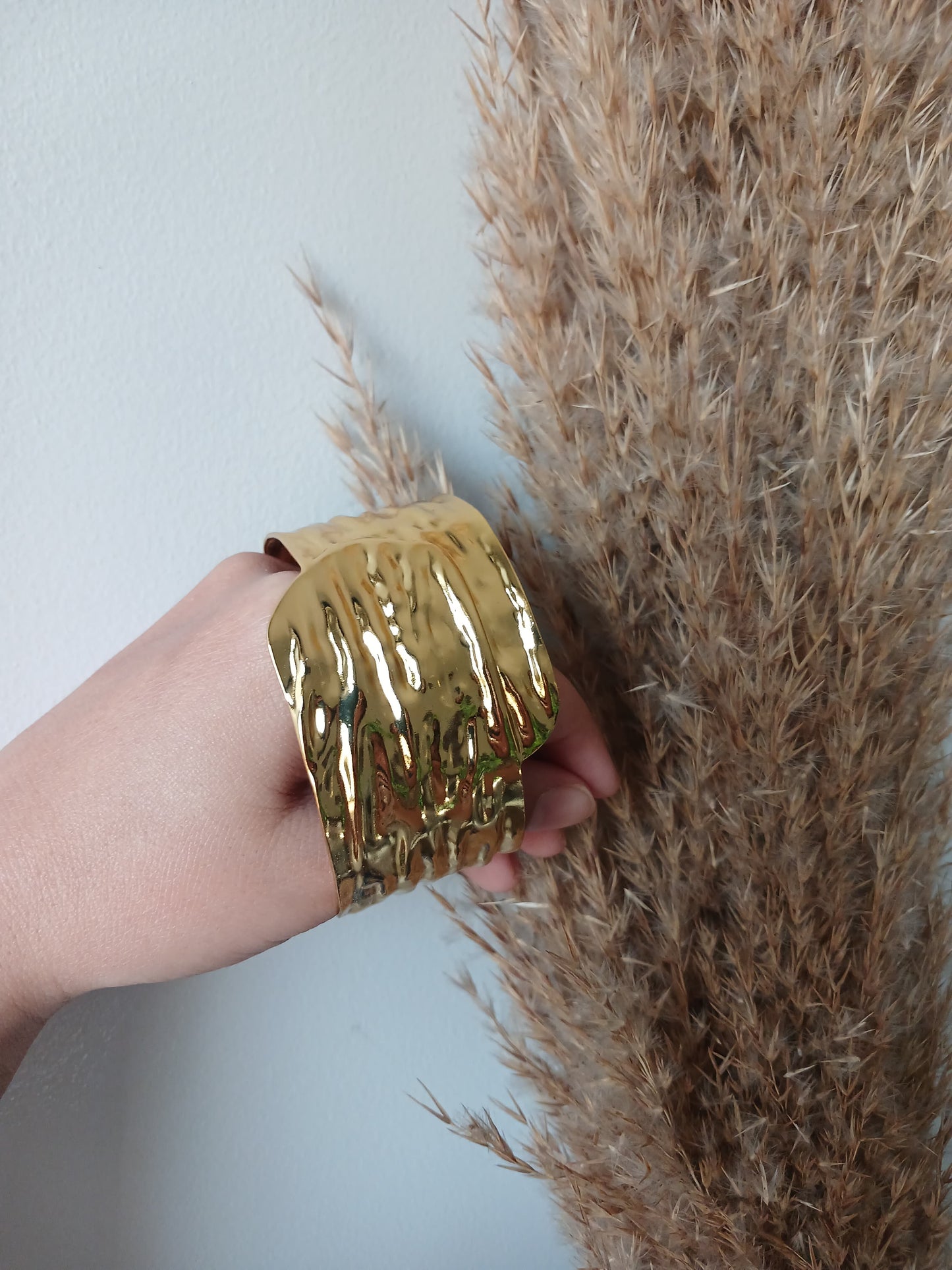 Crinkle-Effect Cuff Bracelet