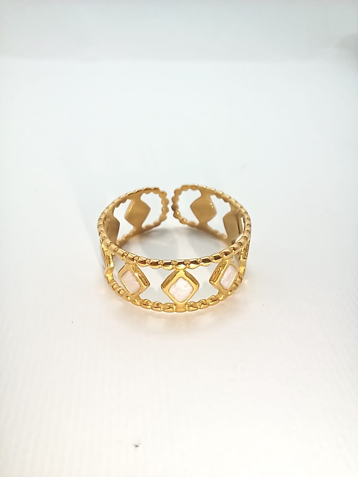 Rhombus Stoned Ring