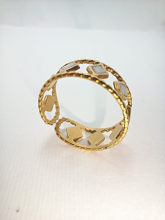 Rhombus Stoned Ring