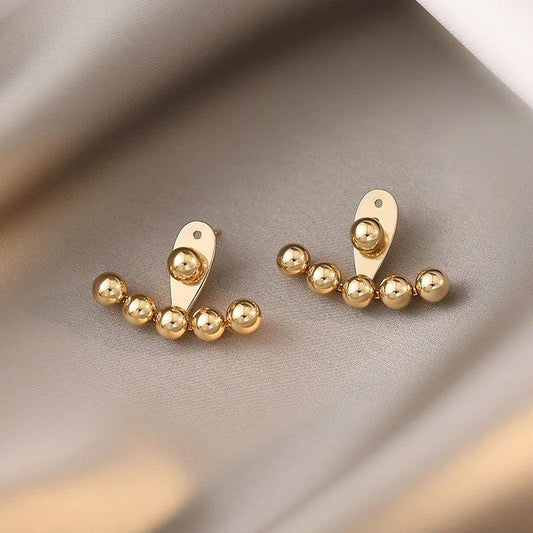 Gold Beaded Earrings