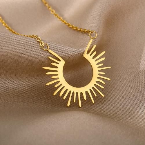 open sun necklace