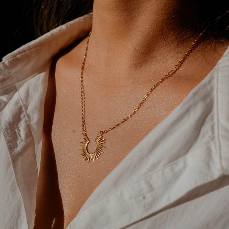 open sun necklace