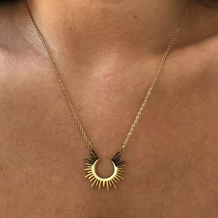 open sun necklace