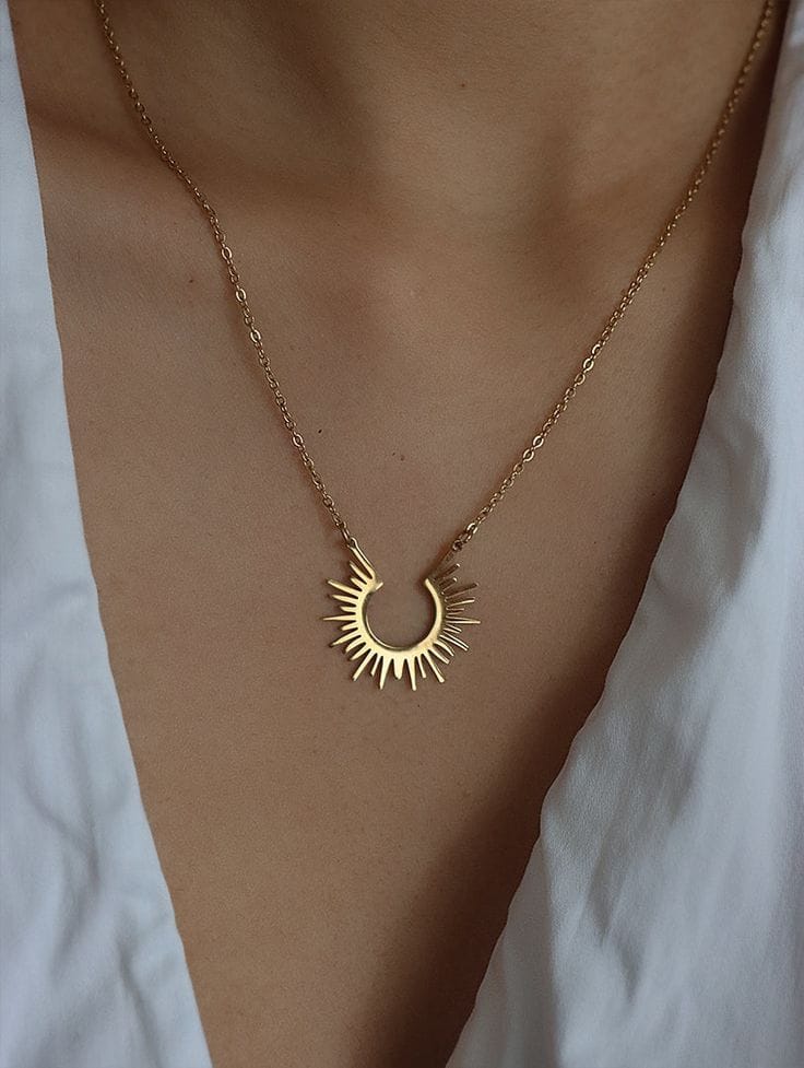 open sun necklace